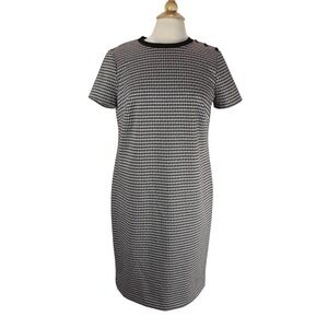 Lauren Ralph Lauren Houndstooth Dress Womens Size 10 Sheath Career‎